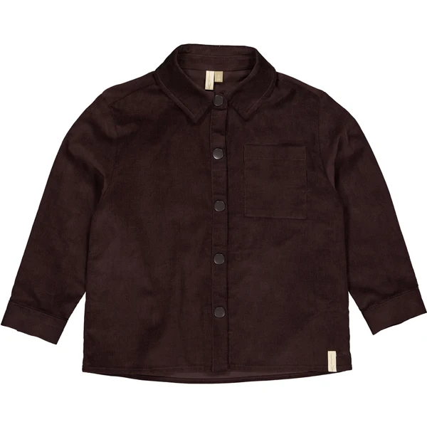 Donkerbruin Overshirt Met Rugprint | Purple Grey