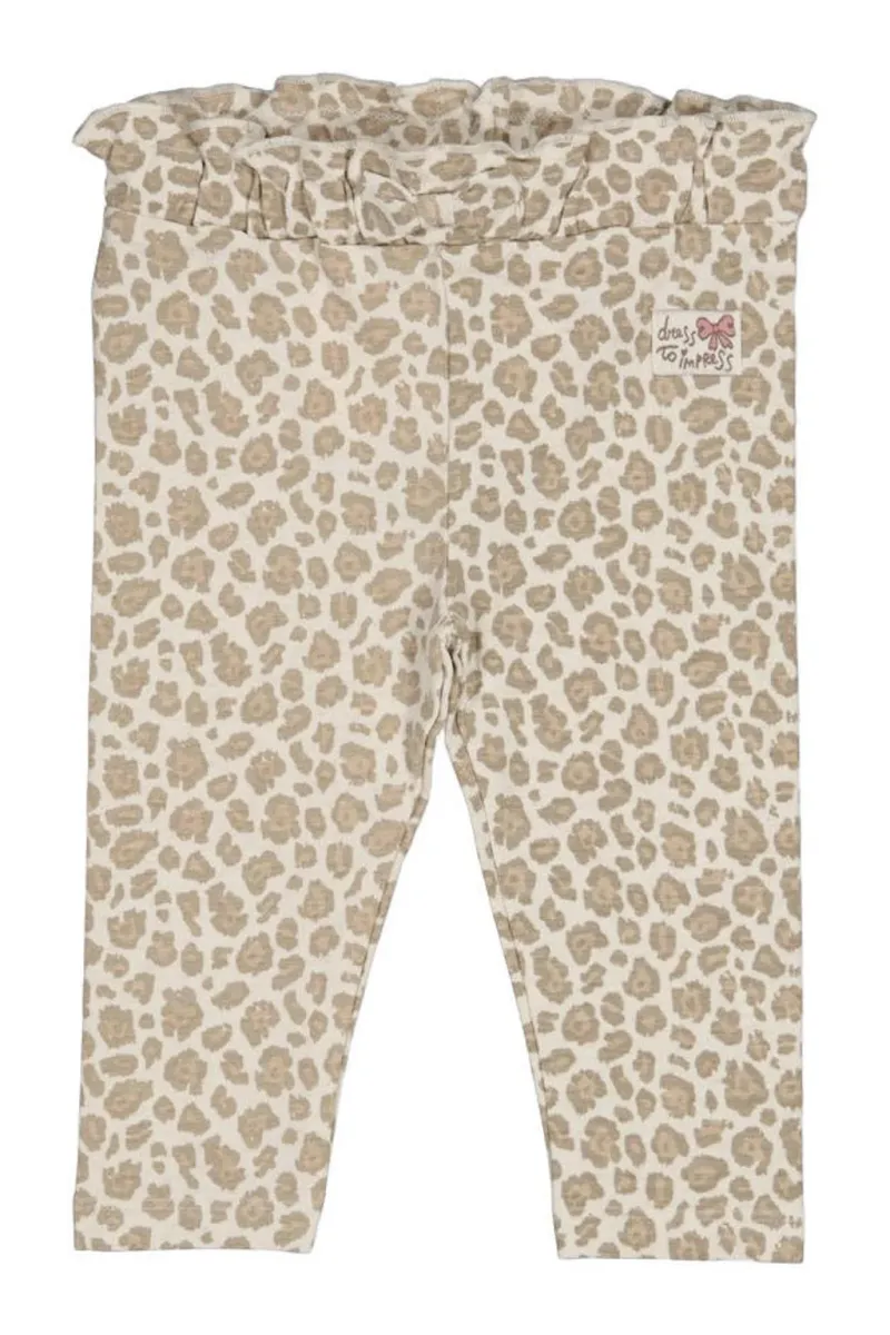 Feetje - Legging Dress to Impress met panterprint lichtbruin/offwhite