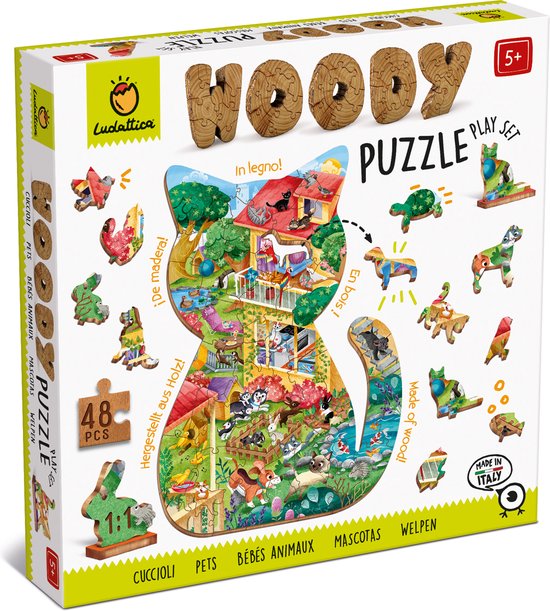 LUDATTICA - Houten Puzzel - Huisdieren