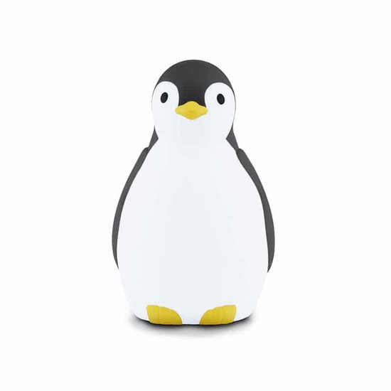 Zazu - Kinder Nachtlamp Pam de Pinguin Grijs - Bluetooth speaker en nachtlamp functie