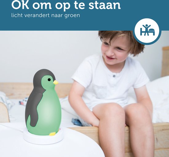 Zazu - Kinder Nachtlamp Pam de Pinguin Grijs - Bluetooth speaker en nachtlamp functie