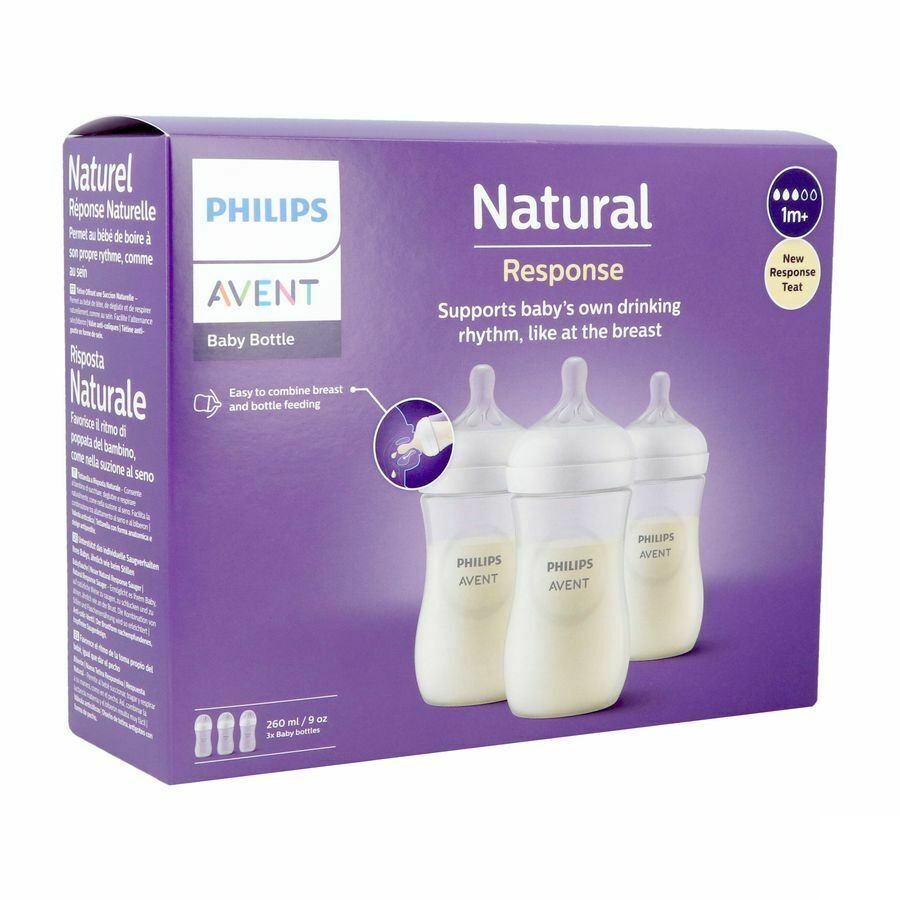 Avent Natural - Response 3.0 Zuigfles Trio 3x260ml