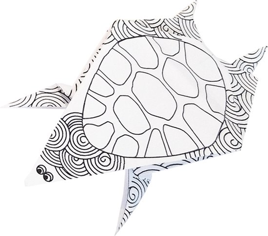 FRIDOLIN - Kleurplaten Origami - Schildpad